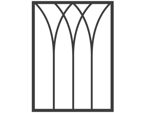 Gothic Triple Muntin Bar Pattern