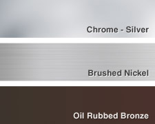 Color Hardware Chrome | Brushed Nickel | Oil Rubbed Bronze